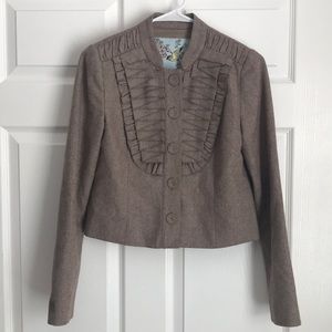 Anthropologie wool cropped jacket